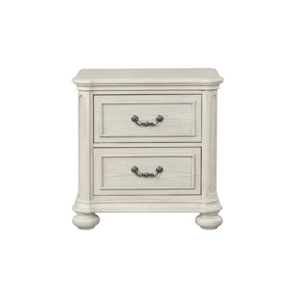 Nelson 2-Drawer Bedroom Nightstand, Antique White