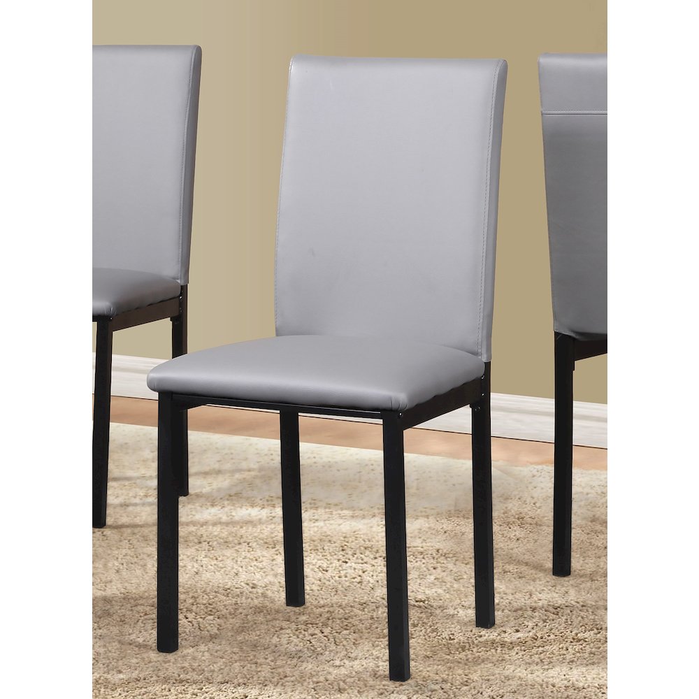 Citico 5-Pc Dinette Set with Laminated Faux Marble Top and 4 Gray Chairs
