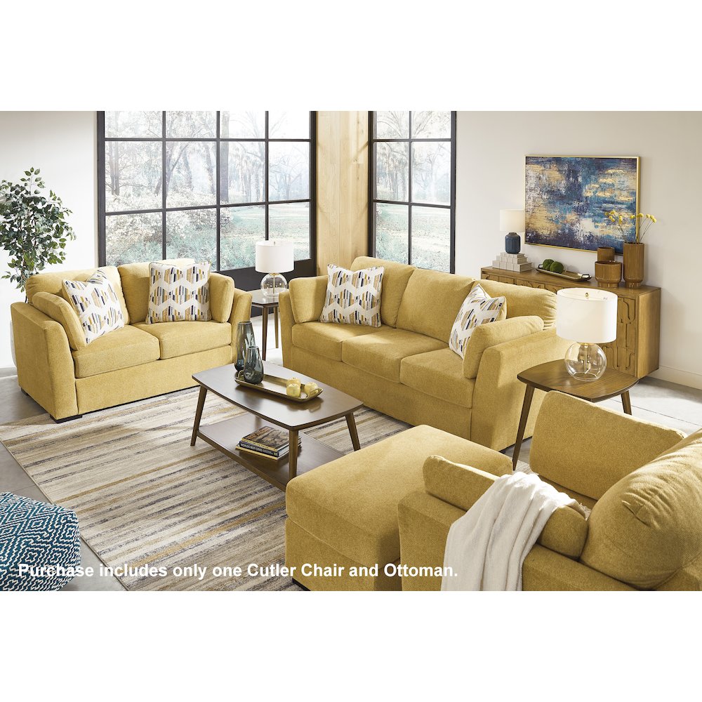 Clareen Upholstered Chair-and-a-Half, Cutler Chair, Sunflower