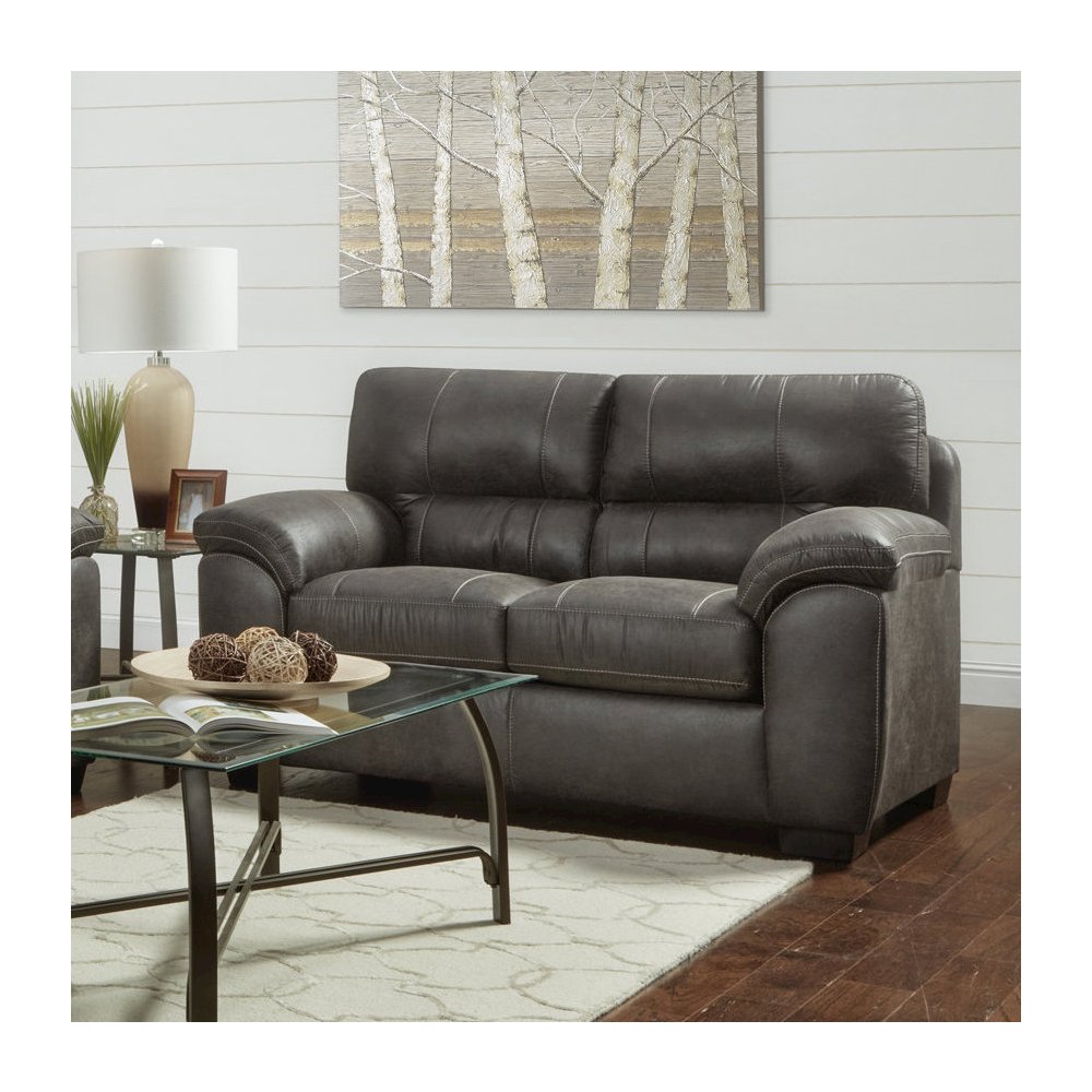 Tirana Contemporary Fabric Pillow-top Arm 4-Piece Sofa Set in Sequoia Ash