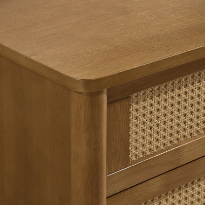 Vichy Wood and Rattan 6-Drawer Dresser
