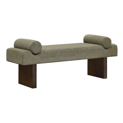 Brooke Contemporary Upholstered Bench, Green