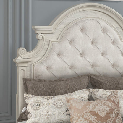 Nelson French Traditional 3-Piece Bedroom Set, Antique White, King