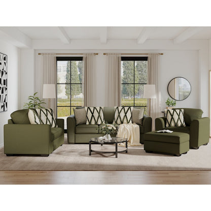 Marvella 4-PC Living Room Set, Sofa, Loveseat, Chair, Ottoman, Chenille