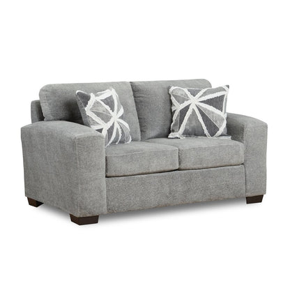 Arden Living Room Chenille Upholstered Loveseat, Posh Gray