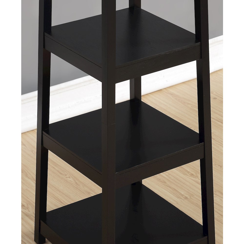 Vassen Coat Rack with 3-Tier Storage Shelves in Espresso Finish
