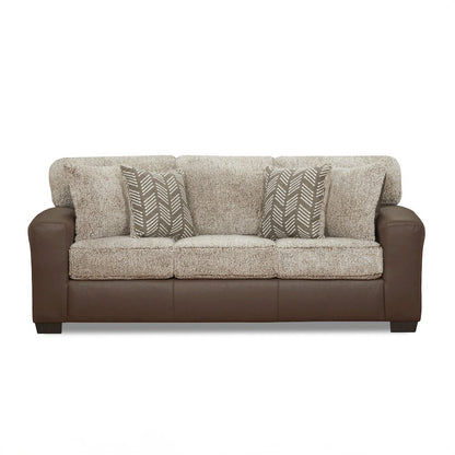 Marvella Living Room Sofa with Chocolate Faux Leather