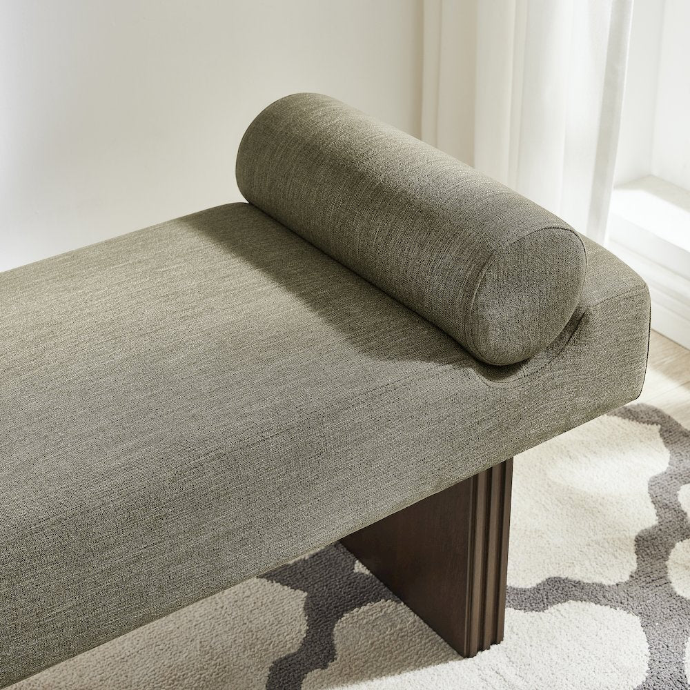 Brooke Contemporary Upholstered Bench, Green