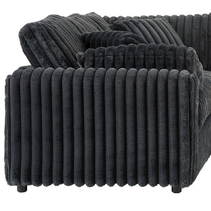 Belvoir Upholstered Stationary Sofa, Charcoal