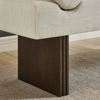 Brooke Contemporary Upholstered Bench, Beige