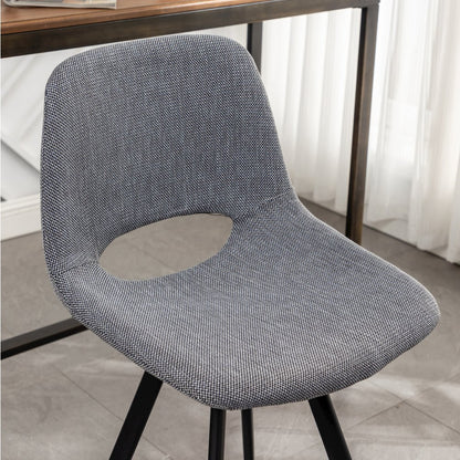 Porth Fabric Kitchen 28.25" Barstools, Set of 2, Gray