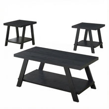 Black Contemporary Wood Replica Shelf Coffee Table with Sturdy Design