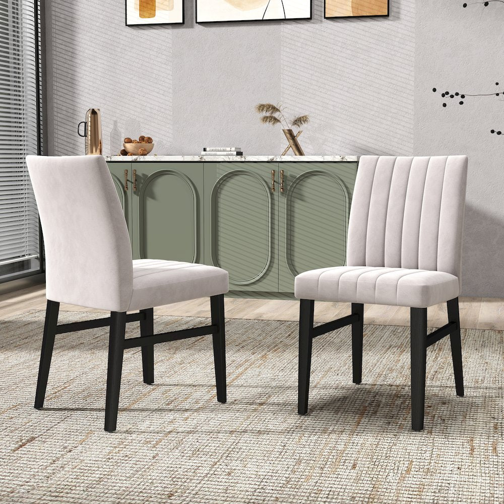 5-Piece Dining Set, Black and Gold Faux Marble Dining Table Four Chairs, Tan
