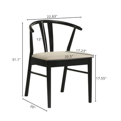 Lavin Wishbone Dining Chairs, Set of 2, Black