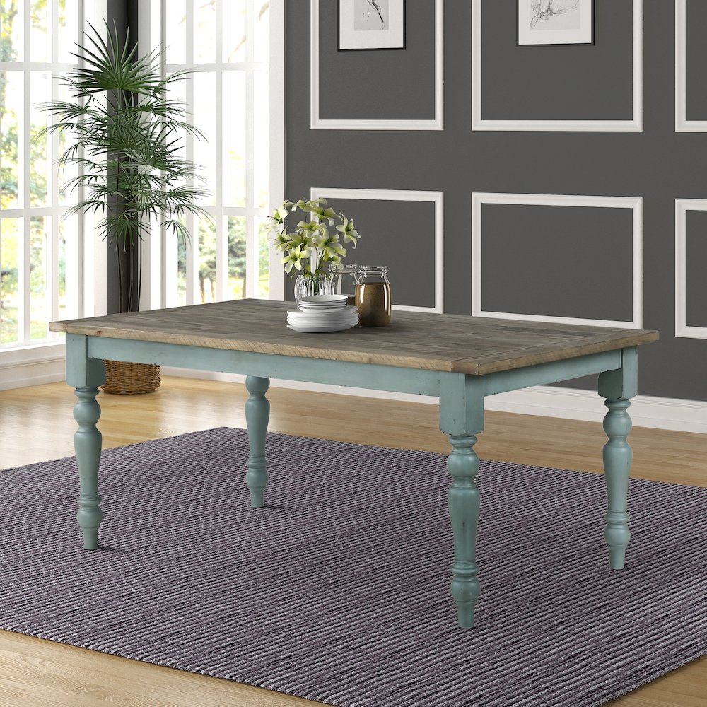 Prato 7-Piece Dining Table Set with Cross Back Chairs
