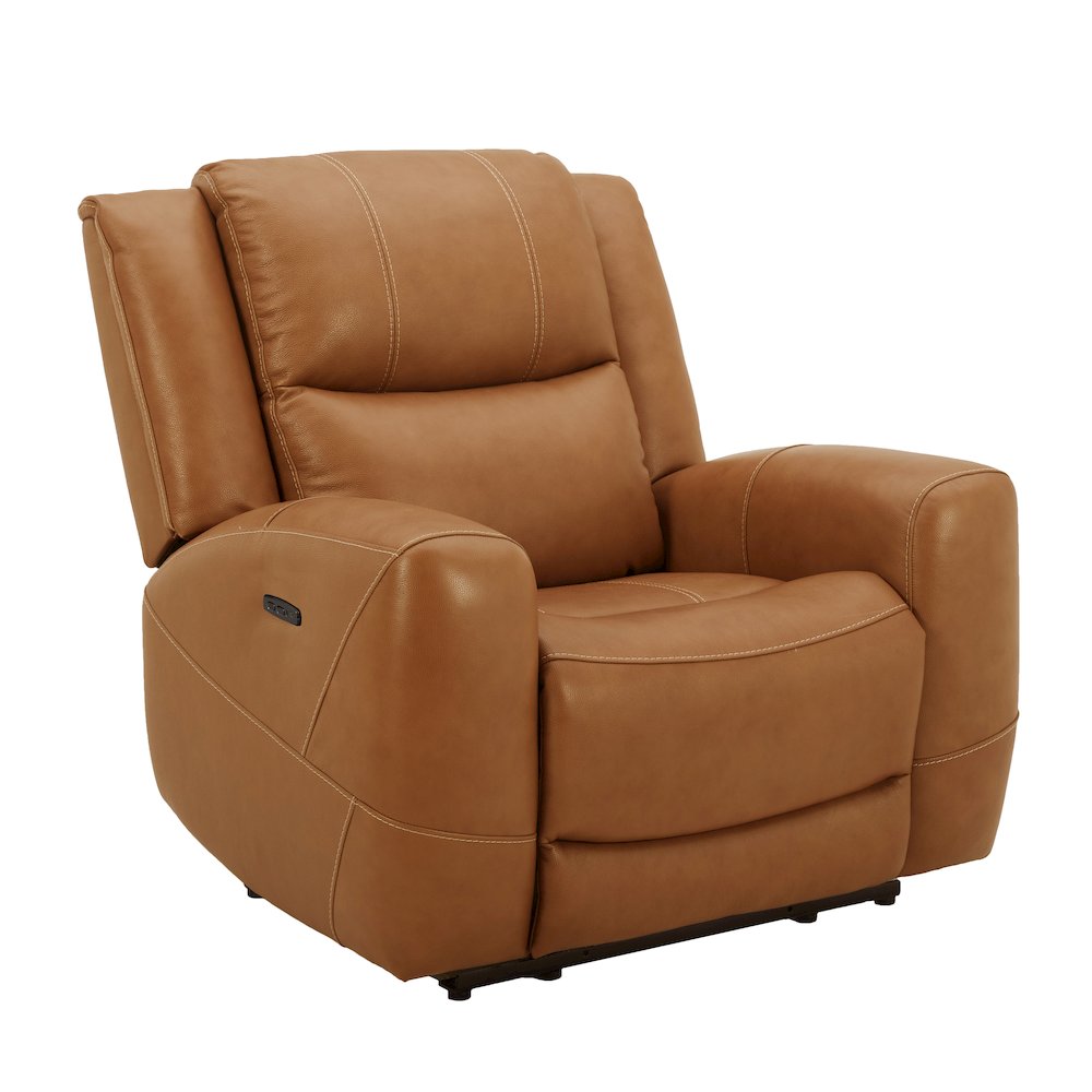 Cozura Leather Power Recliner, Silverado Butternut