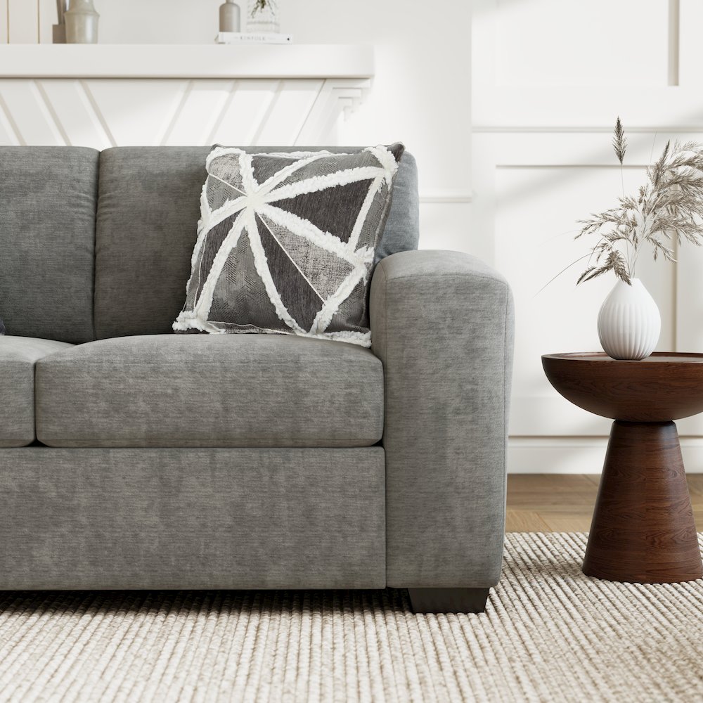 Arden Living Room Chenille Upholstered Loveseat, Posh Gray