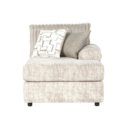 Nason Wide Wale Corduroy Sofa Chaise, Parchment