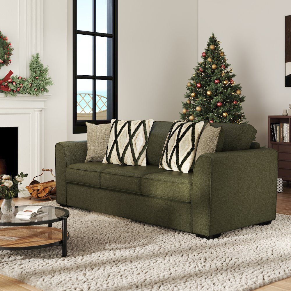 Marvella 4-PC Living Room Set, Sofa, Loveseat, Chair, Ottoman, Chenille