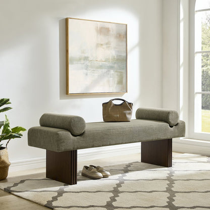 Brooke Contemporary Upholstered Bench, Green
