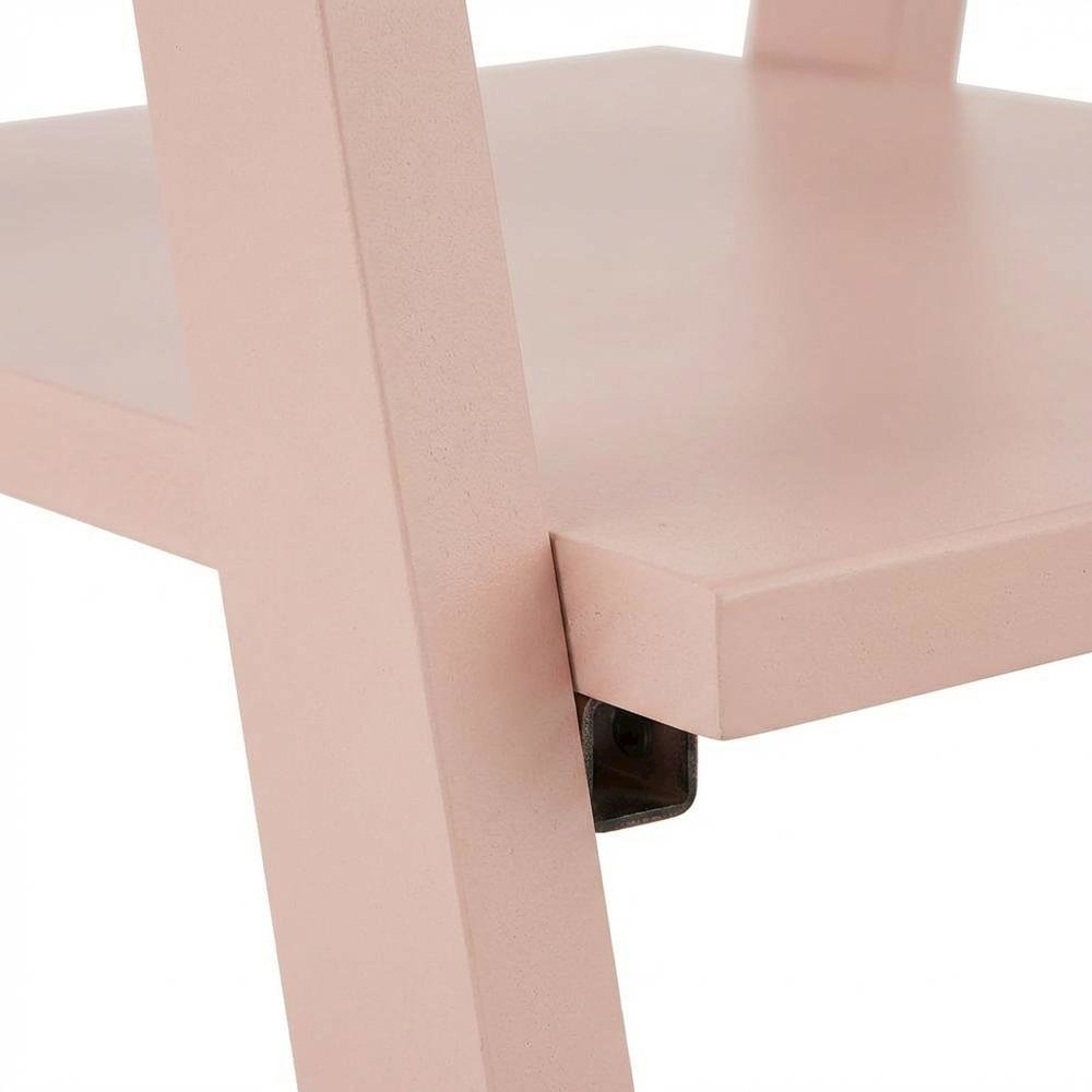 Pink wood end table with stylish design and versatile use