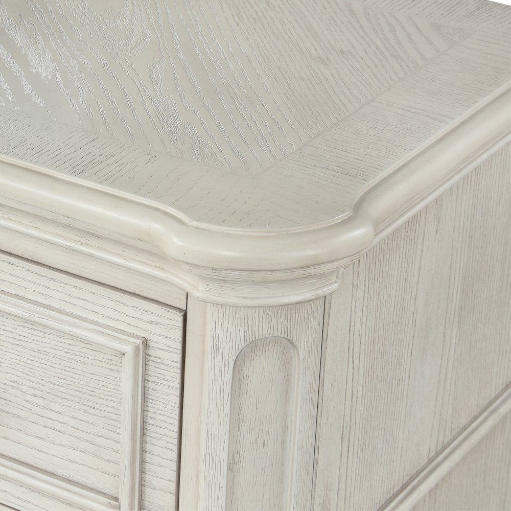 Nelson French Traditional 4-Piece Bedroom Set, Antique White, King