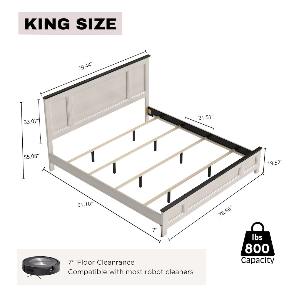 Realynn 5-Pc Bedroom Set, King Panel Bed, Dresser, Mirror, Chest, Nightstand