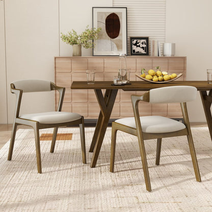 Lavin Black Finish Upholstered Dining Chairs, Set of 2