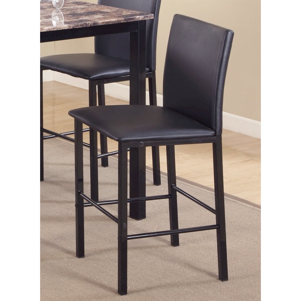 Citico Metal Counter Height Dining Chairs with Black Metal Frame, Set of 4