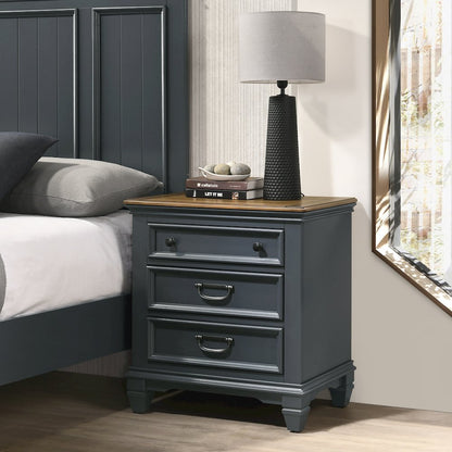 Clelane Wood Bedroom Set Panel King Bed, Dresser, Mirror, and Nightstand