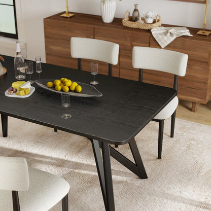 Axler 70-in Length Dining Table, Tripod-Cross Leg, Black