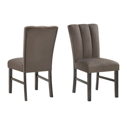 Strata Velvet Upholstered Dining Chairs, Set of 2, Chocolate