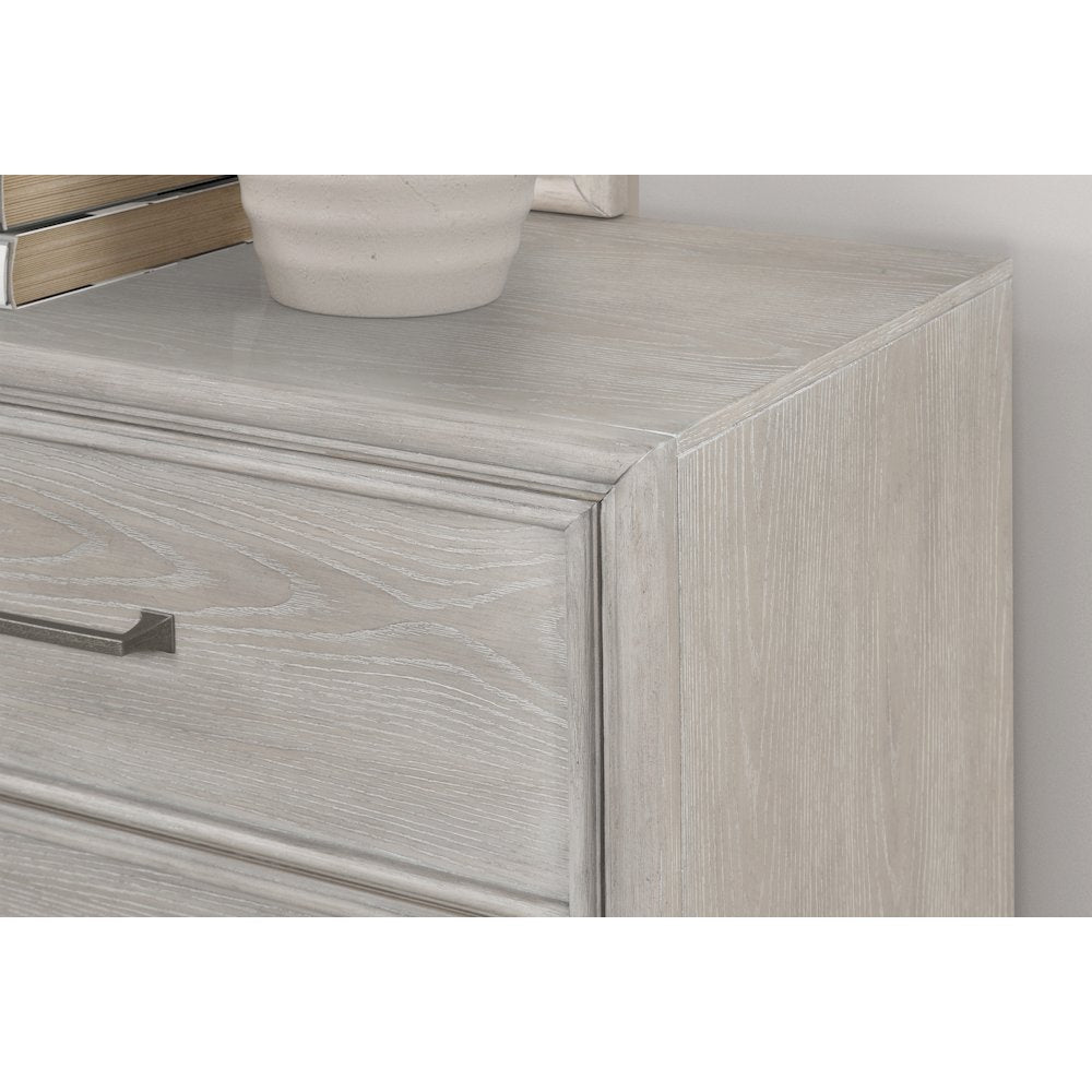Seluna 6-Piece Bedroom Set with Touch LED Lighting, Gray Oak Finish, Queen