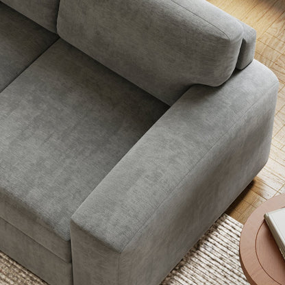 Arden Living Room Chenille Upholstered Loveseat, Posh Gray