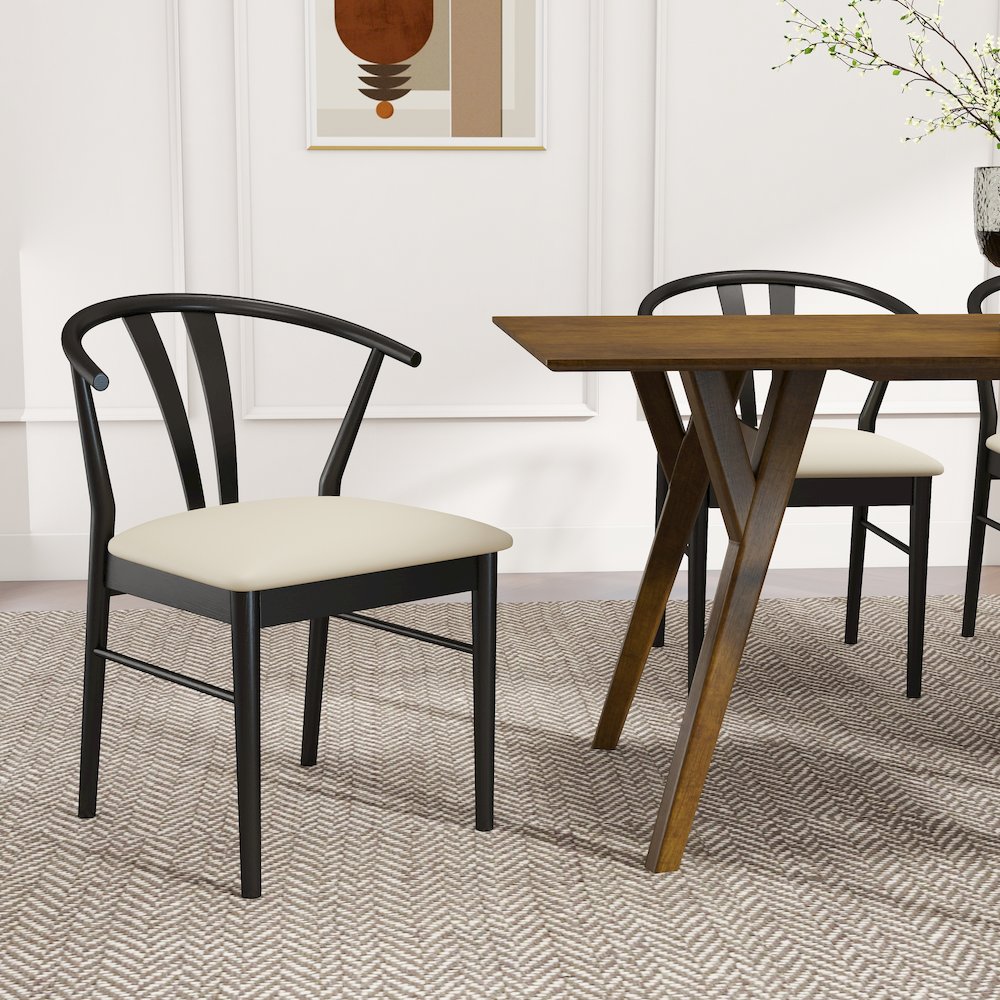 Lavin Wishbone Dining Chairs, Set of 2, Black