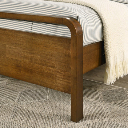 Eldren Wood Bedroom Set, King Platform Bed with Dresser Mirror Nightstand, Chest