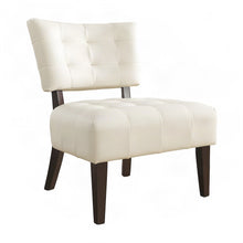 Faux Leather Tufted Oversized Accent Chair, Armchair for Living Room, White