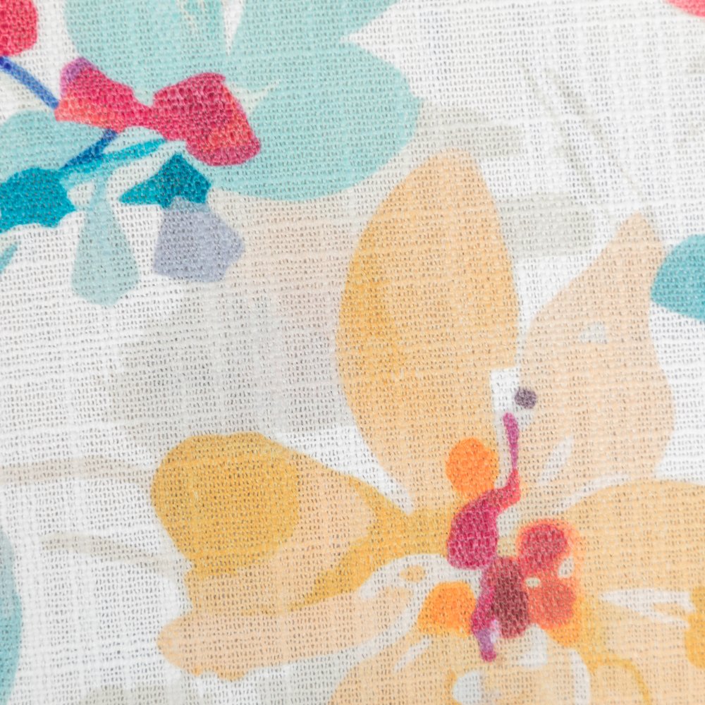 Capa Print Fabric Armless Contemporary Accent Chair, Vibrant Floral