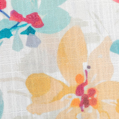 Capa Print Fabric Armless Contemporary Accent Chair, Vibrant Floral