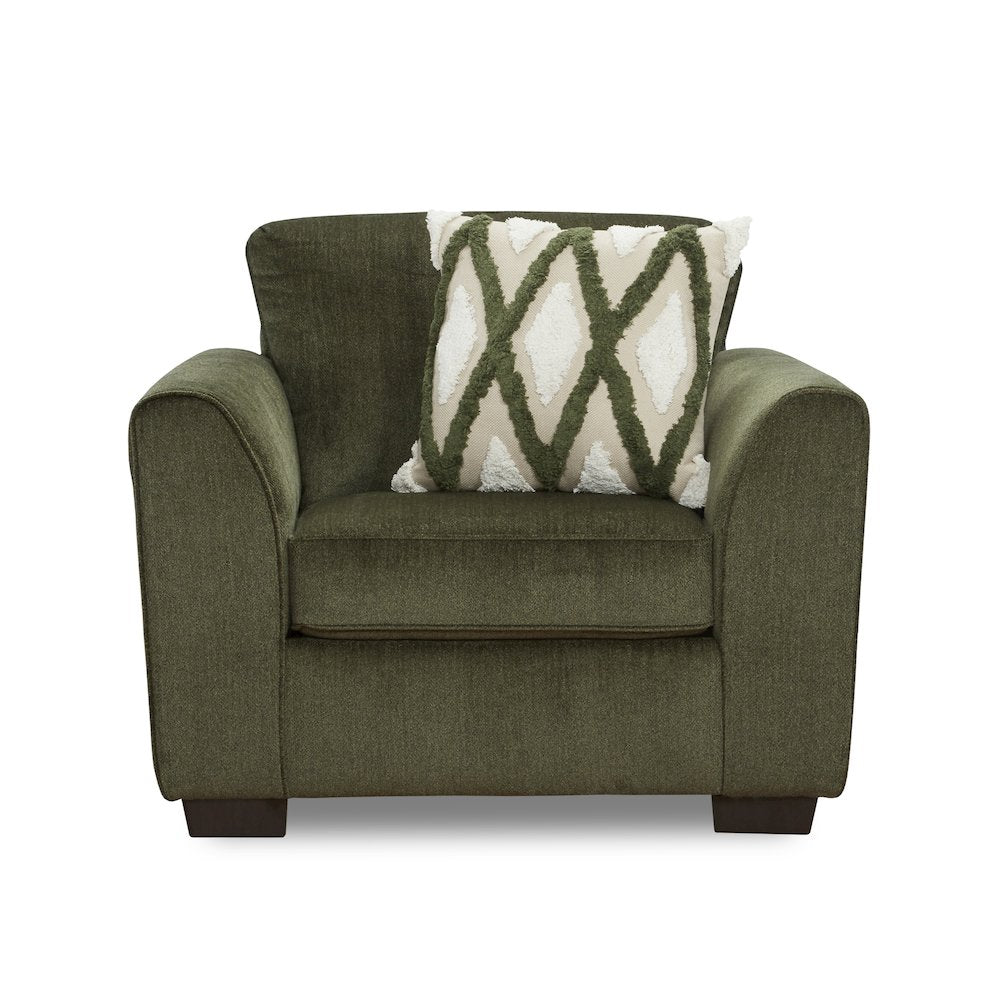 Marvella 2-PC Living Room Set, Arm Chair and Ottoman with Chenille Upholstery
