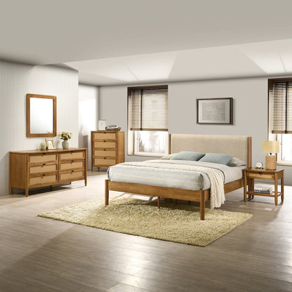 Vichy 5-Pc Bedroom Set with Queen Bed, Dresser, Mirror, Nightstand, Chest