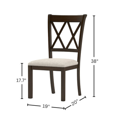 Windvale Dining Set,Cross-Buck Table with 4 Chairs