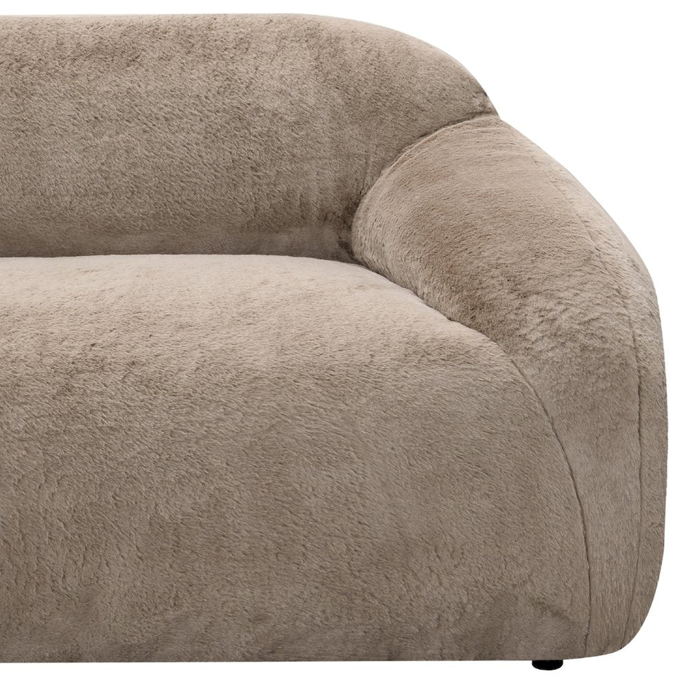 Adell Polar Bear 2-Piece Living Room Set, Sofa and Swivel Chair, Camel Brown