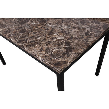Citico Metal Dining Table with Laminated Faux Marble Top