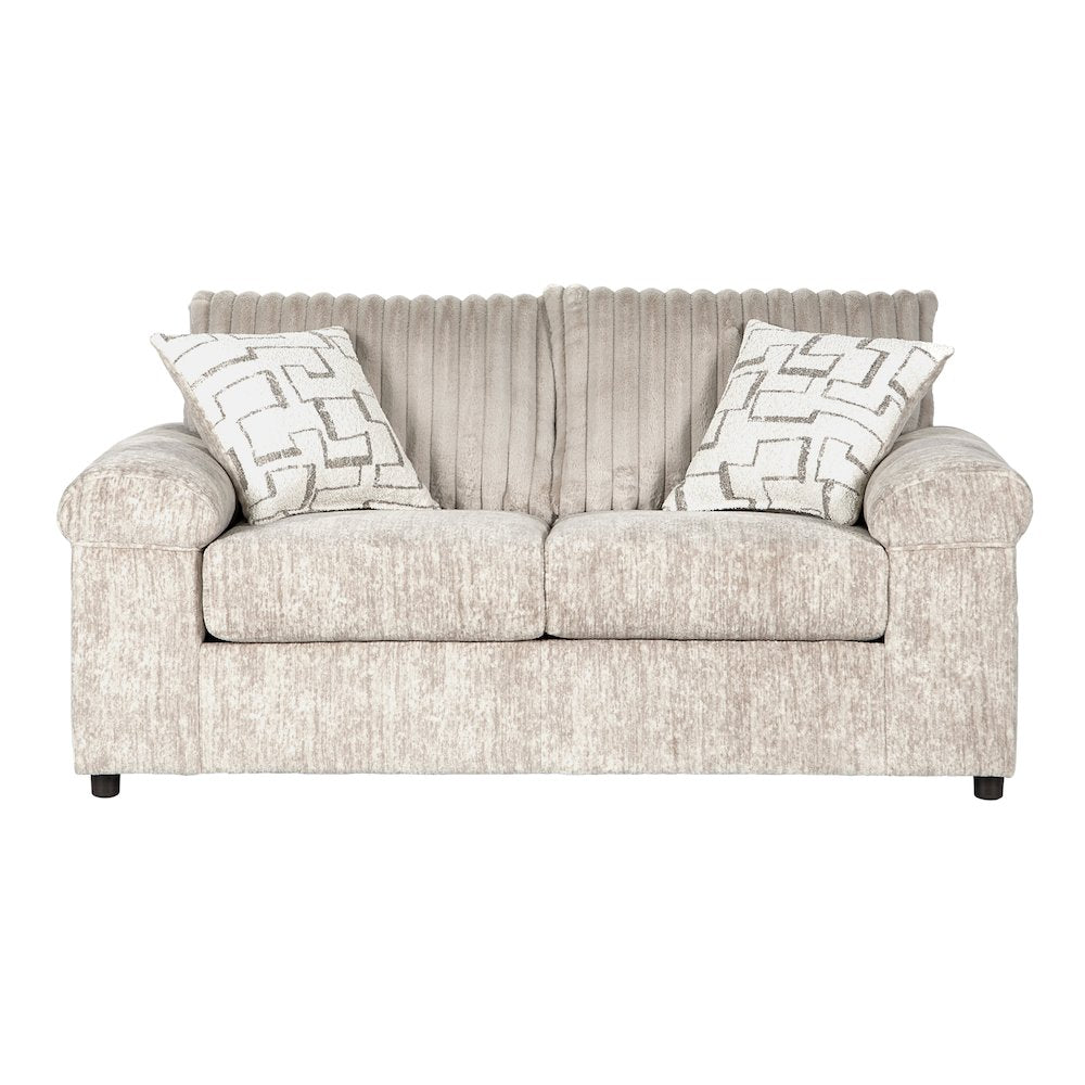 Nason Wide Wale Corduroy Sofa, Loveseat, and Cuddle Chair Set, Parchment