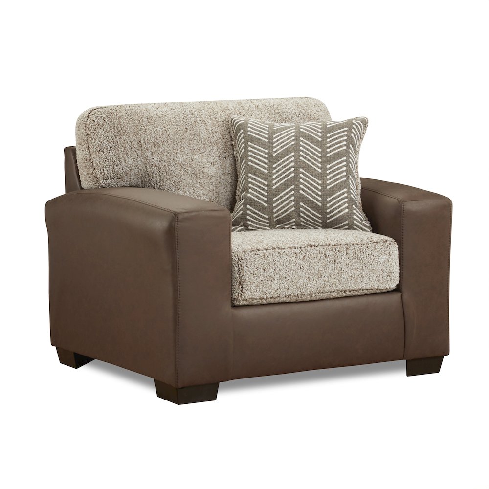 Marvella Living Room Chair with Chocolate Faux Leather