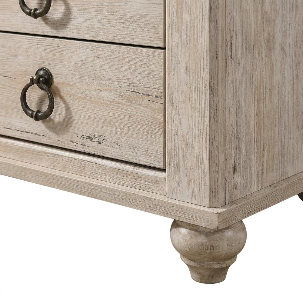 Contemporary Wood Veneer Queen Bedroom Set with Dresser and Nightstand, Grey