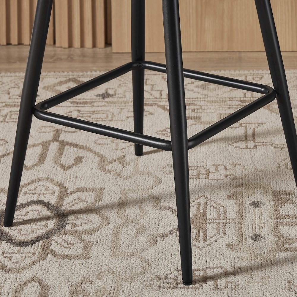 Rhythm Upholstered Counter Height Stool, 360° Swivel, Set of 2, Camel