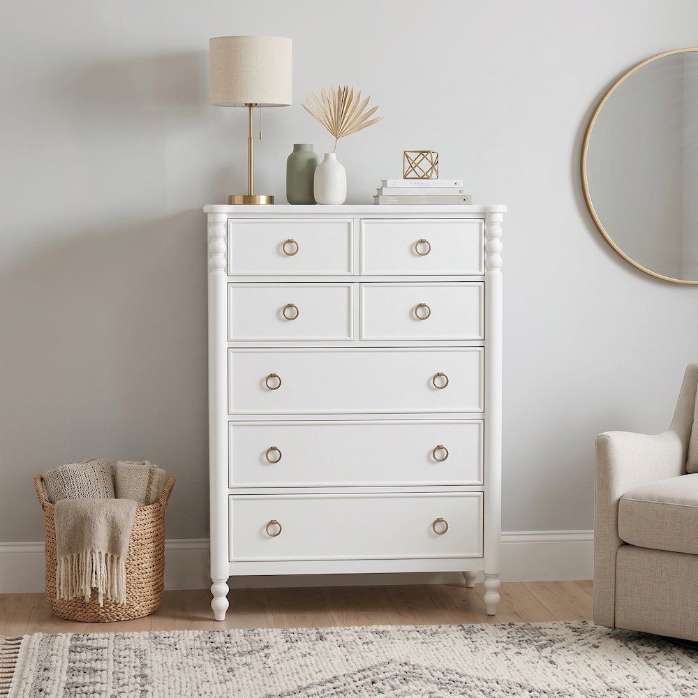 Avellune 5-Drawer Chest, White Finish