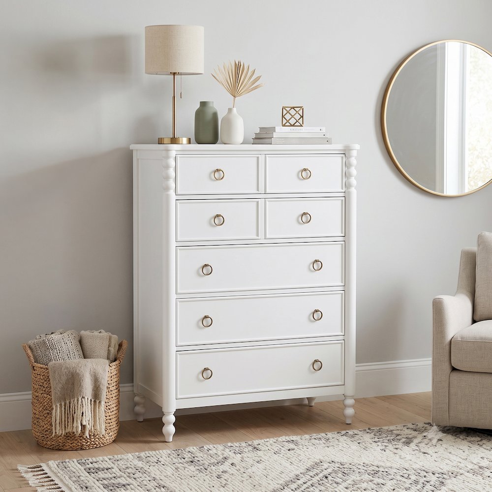 Avellune 5-Drawer Chest, White Finish